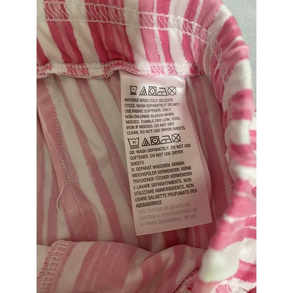 Elizabeth & Clarke Womens Striped wide leg Pants Pull on Pink white size 2X - Picture 5 of 11